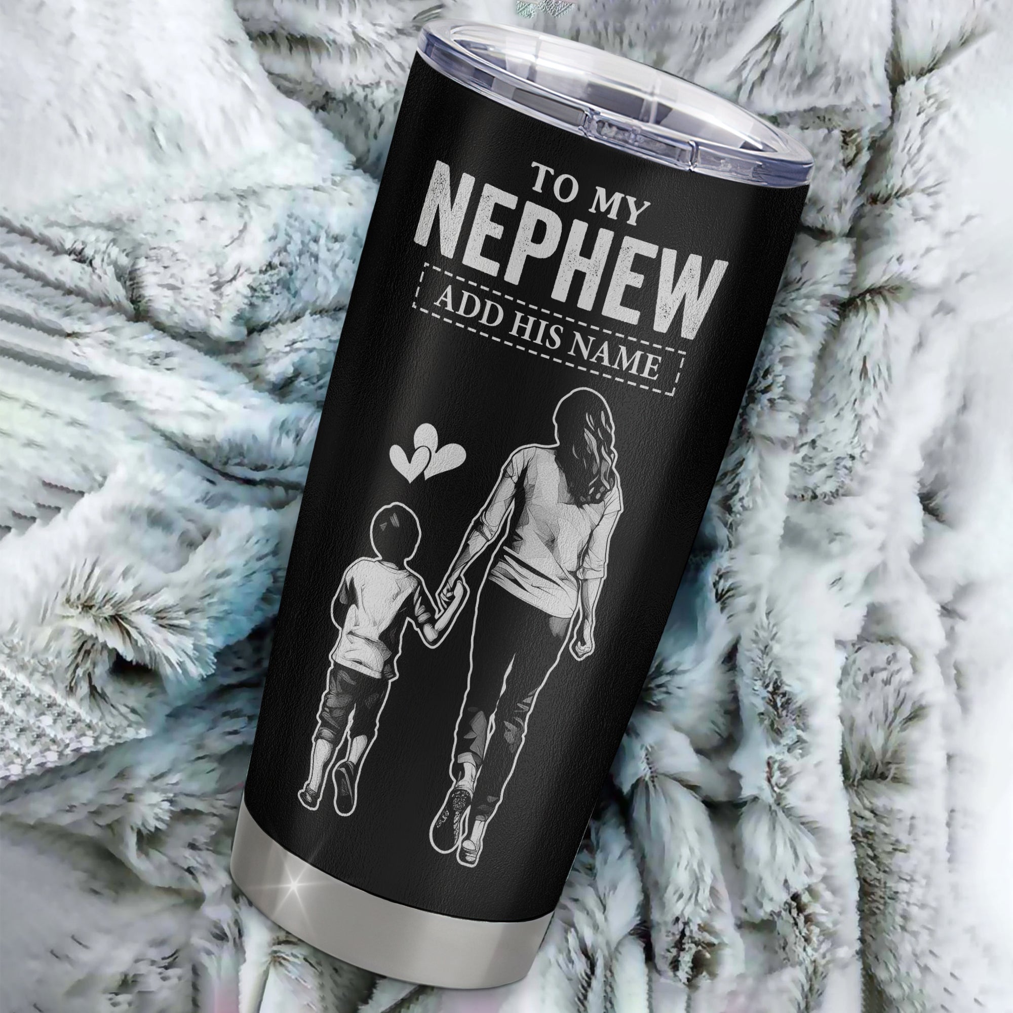 Personalized To My Nephew Gifts From Aunt Auntie Tumbler Never Forget How Much I Love You Nephew Birthday Graduation Christmas Gift Custom Stainless Steel Travel Mug | teecentury