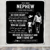 Personalized To My Nephew Gifts From Aunt Blanket Don't Give Up Aunt Gifts For Nephew Birthday Graduation Christmas Customized Fleece Throw Blanket | teecentury