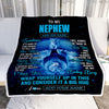 Personalized To My Nephew Gifts From Aunt Uncle Auntie Blanket Sometimes Lion Nephew Birthday Gifts Graduation Christmas Customized Fleece Throw Blanket | teecentury