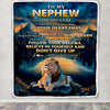 Personalized To My Nephew Gifts From Aunt Uncle Blanket Don't Give Up Lion Gifts For Nephew Birthday Graduation Christmas Customized Fleece Throw Blanket | teecentury
