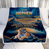 Personalized To My Nephew Gifts From Aunt Uncle Blanket Don't Give Up Tiger Gifts For Nephew Birthday Graduation Christmas Customized Fleece Throw Blanket | teecentury