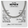Cuban Link Chain Necklace Stainless Steel | 1 | Personalized To My Nephew Gifts From Aunt Uncle Necklace I Love You Thoughtful Keepsake Gift Nephew Birthday Graduation Christmas Custom Gift Box Message Card | https://teecentury.