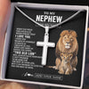 Stainless Cross Necklace Stainless Steel | 2 | Personalized To My Nephew Gifts From Uncle Necklace This Old Lion Love You Nephew Birthday Gifts Graduation Christmas Customized Gift Box Message Card | https://teecentury.