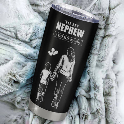 Personalized To My Nephew Gifts Tumbler From Aunt Auntie I Closed My Eyes For A Moment Nephew Birthday Graduation Christmas Custom Stainless Steel Cup Travel Mug | teecentury