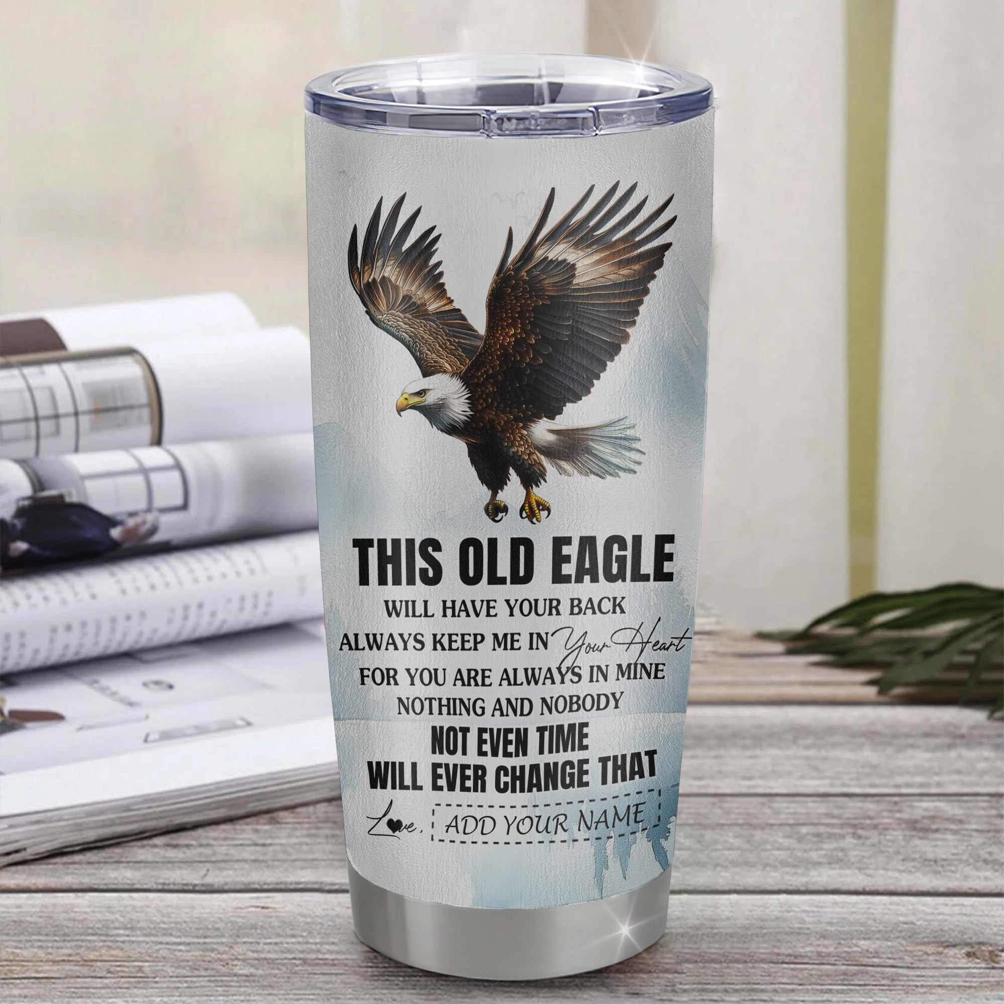 Personalized To My Nephew Gifts Tumbler From Aunt Uncle Auntie Whenever Eagle Unique Birthday Gifts For Nephew Graduation Christmas Stainless Steel Insulated Custom Mug | teecentury