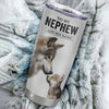 Personalized To My Nephew Gifts Tumbler From Aunt Uncle Auntie Whenever Wolf Unique Birthday For Nephew Graduation Christmas Custom Stainless Steel Cup Travel Mug | teecentury