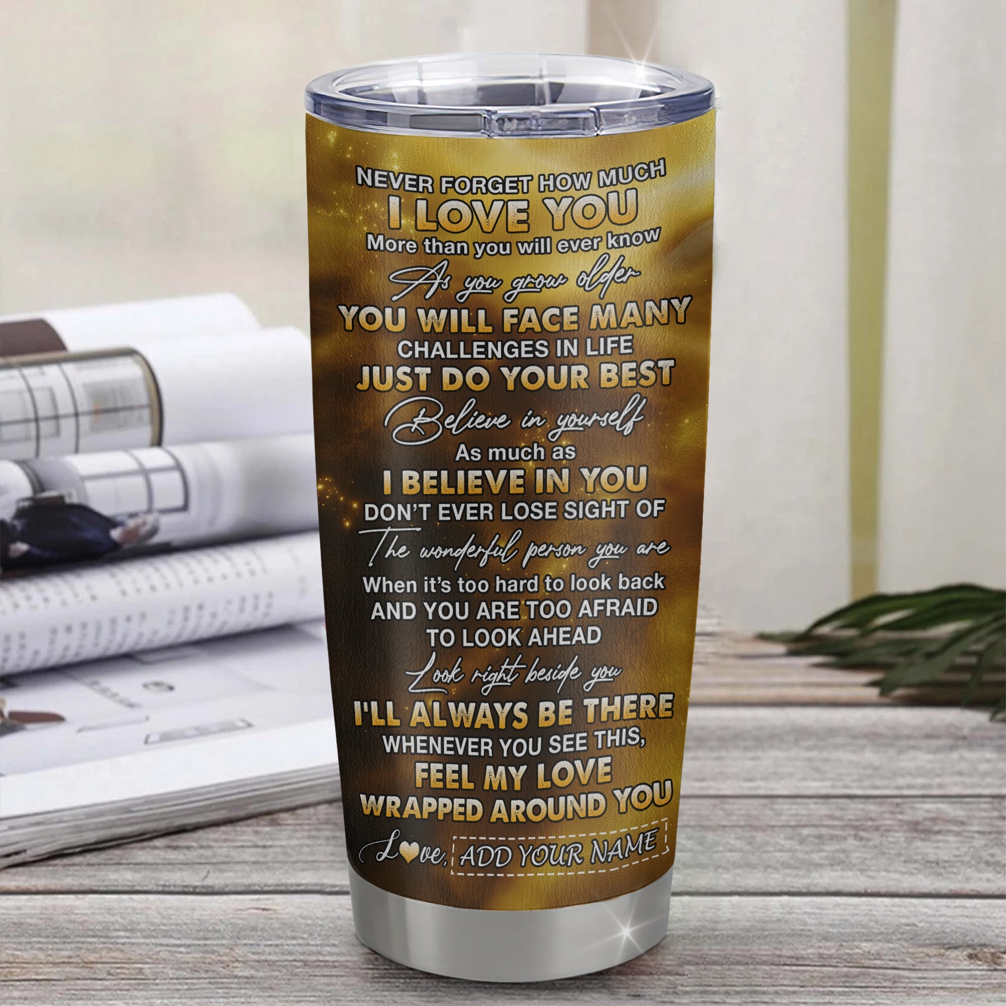 Personalized To My Nephew Gifts Tumbler From Uncle Never Forget How Much I Love You Lion Nephew Birthday Gifts Graduation Christmas Custom Stainless Steel Travel Mug | teecentury