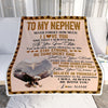 Personalized To My Nephew I Love You Forever Blanket From Aunt Uncle Auntie Eagle Nephew Birthday Gifts Graduation Christmas Customized Fleece Throw Blanket | teecentury