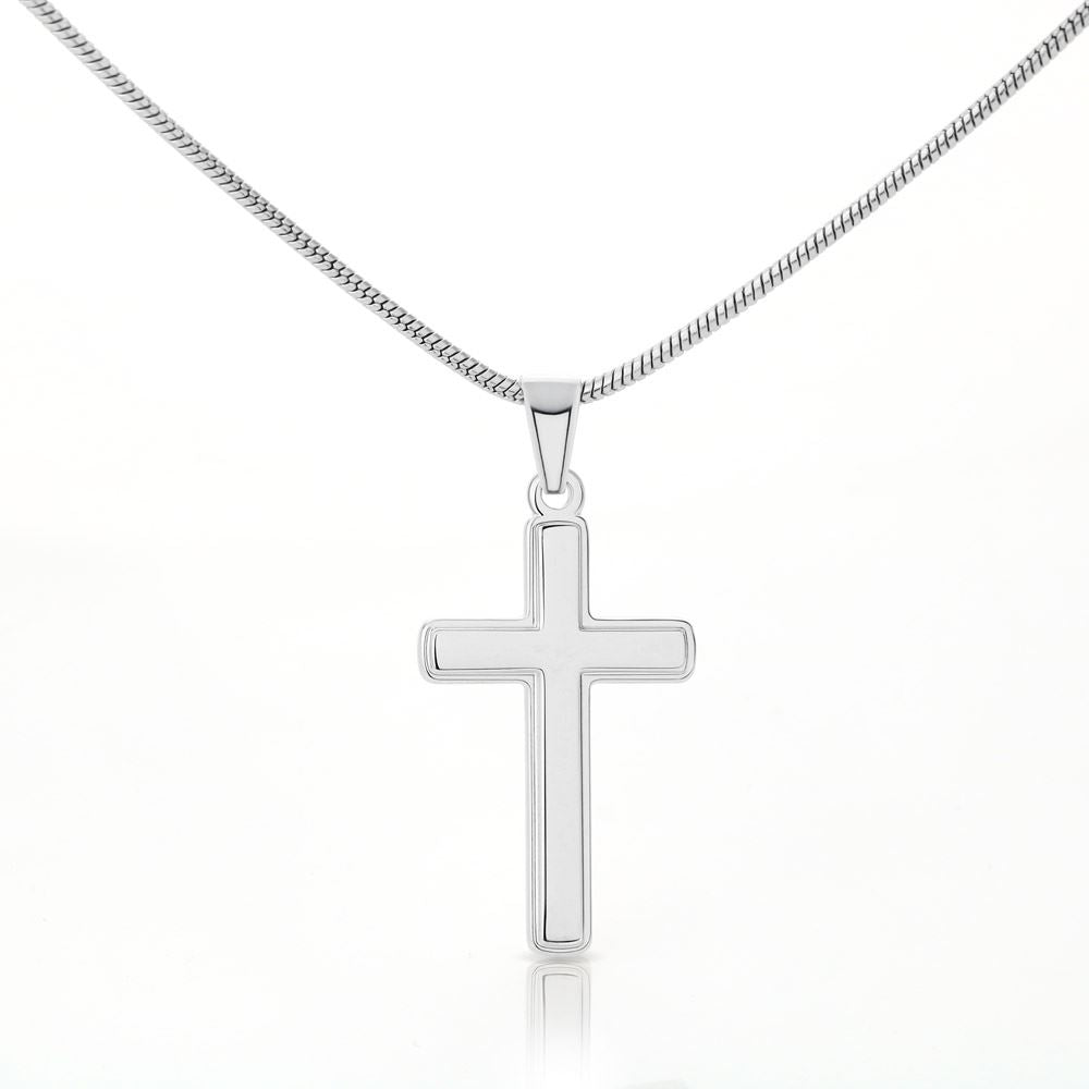 Stainless Cross Necklace Stainless Steel | 3 | Personalized To My Nephew Necklace From Aunt Auntie Live Laugh Love Lion Nephew Birthday Gifts Positive Graduation Christmas Customized Gift Box Message Card | teecentury