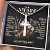 Stainless Cross Necklace Stainless Steel | 2 | Personalized To My Nephew Necklace From Uncle Aunt For Men Warrior Knight Templar I Am The Storm Nephew Birthday Christmas Gift Box Message Card | https://teecentury.