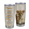 Personalized To My Nephew Tumbler From Aunt Auntie Stainless Steel Cup Lion Never Feel That You Are Alone Great Nephew Birthday Christmas Travel Mug | teecentury