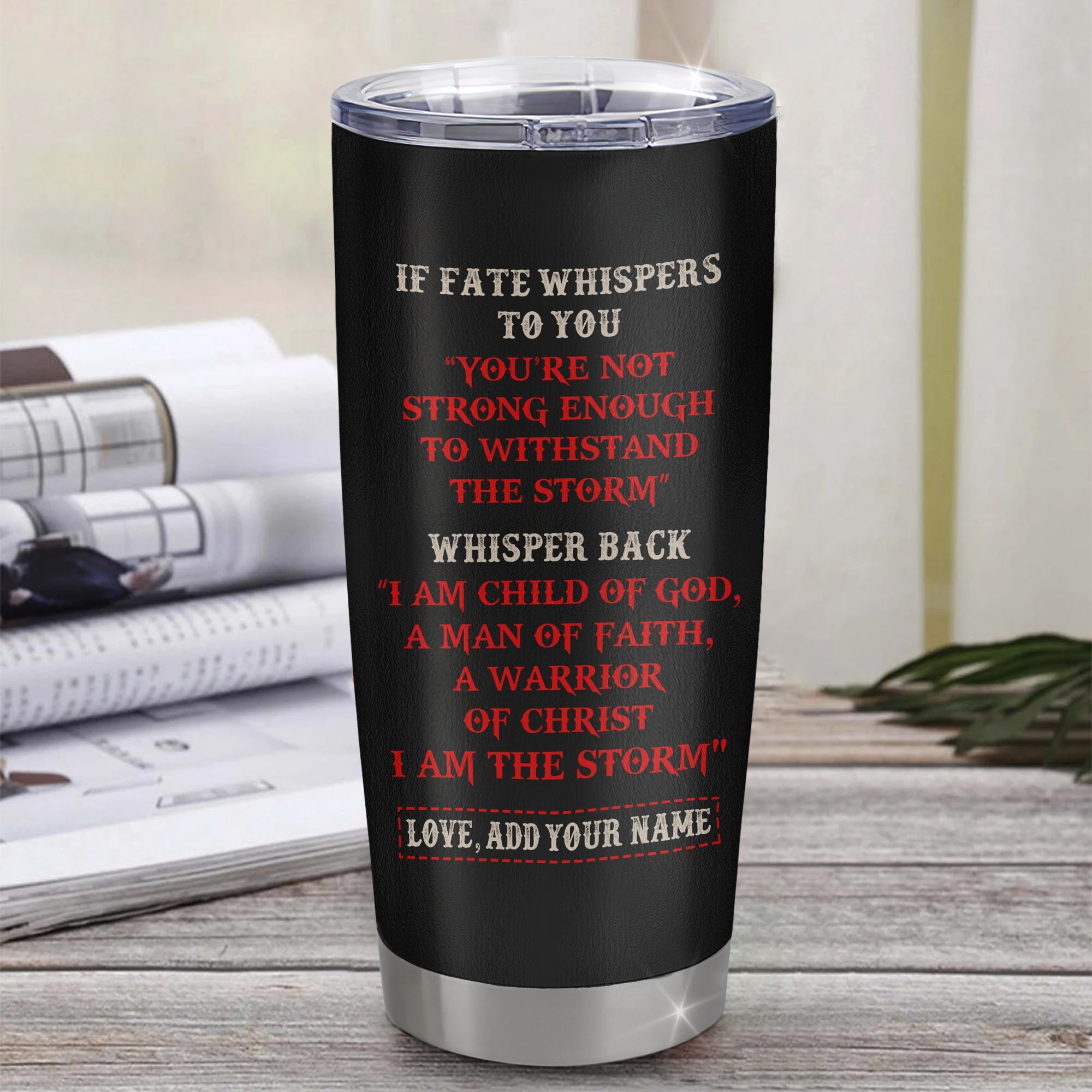 Personalized To My Nephew Tumbler From Uncle Aunt For Men Warrior Knight Templar I Am The Storm Birthday Gifts For Nephew Christmas Customized Travel Mug | teecentury