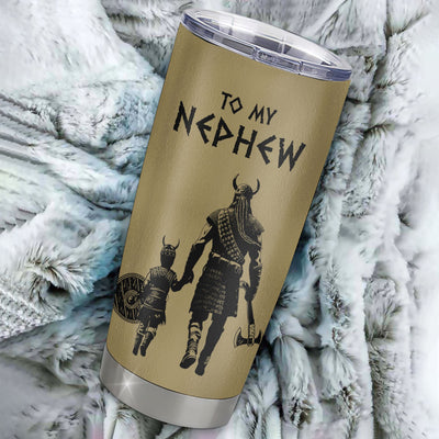 Personalized To My Nephew Tumbler From Uncle Stainless Steel Cup You Will Never Lose Viking Nephew Birthday Gifts Graduation Christmas Custom Travel Mug | teecentury