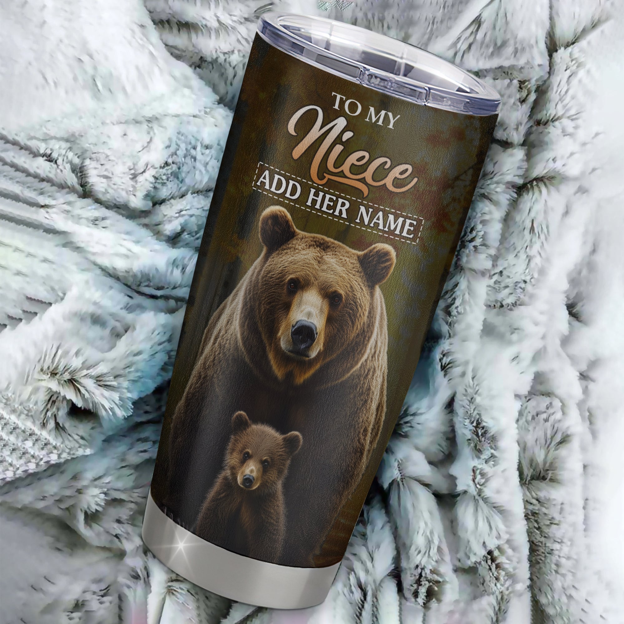 Personalized To My Niece Bear Tumbler From Aunt Uncle Auntie Every Day Laugh Love Live Niece Birthday Gifts Graduation Christmas Custom Stainless Steel Travel Mug | teecentury