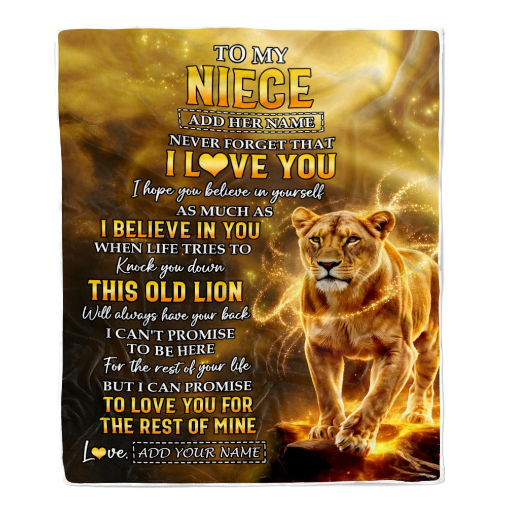 Personalized To My Niece Birthday Gifts From Aunt Blanket I Love You Niece Gifts Graduation Christmas Gift Ideas For Women Customized Fleece Throw Blanket | teecentury