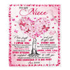 Personalized To My Niece Blanket From Aunt Auntie Uncle Butterfly Laugh Love Live Niece Birthday Christmas Customized Fleece Throw Blanket | teecentury