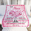 Personalized To My Niece Blanket From Aunt Auntie Uncle Butterfly Laugh Love Live Niece Birthday Christmas Customized Fleece Throw Blanket | teecentury