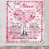 Personalized To My Niece Blanket From Aunt Auntie Uncle Butterfly Laugh Love Live Niece Birthday Christmas Customized Fleece Throw Blanket | teecentury