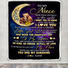Personalized To My Niece Blanket From Aunt Auntie Uncle Positive Energy Encourage Brave Little Bear Birthday Christmas Customized Fleece Blanket Blanket | Teecentury.com