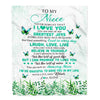 Personalized To My Niece Blanket From Aunt Butterfly Laugh Love Live Niece Birthday Motivational Quote Graduation Christmas Customized Gift Fleece Blanket | teecentury