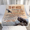 Personalized To My Niece Blanket From Aunt Uncle Auntie This Old Eagle Love You Niece Birthday Gifts Graduation Christmas Customized Fleece Throw Blanket | teecentury