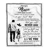 Personalized To My Niece Blanket You Will Never Lose From Uncle Niece Birthday Gifts Graduation Christmas Customized Fleece Throw Blanket | teecentury