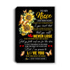 Personalized To My Niece Canvas From Aunt Uncle Auntie You Will Never Lose Sunflower Niece Birthday Gifts Graduation Christmas Custom Wall Art Print Framed Canvas | teecentury