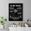 Personalized To My Niece Canvas From Uncle Aunt Auntie I Wish You The Strength Niece Birthday Gifts Graduation Christmas Custom Wall Art Print Framed Canvas | teecentury