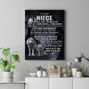 Personalized To My Niece Canvas From Uncle Aunt Auntie Never Feel That You Are Alone Wolf Niece Birthday Gifts Graduation Christmas Custom Wall Art Print Framed Canvas | teecentury