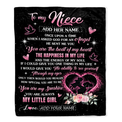 Personalized To My Niece From Aunt Auntie Blanket Once Upon A Time Birthday Graduation Gifts For Niece Gifts Christmas Customized Fleece Throw Blanket | teecentury