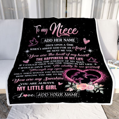 Personalized To My Niece From Aunt Auntie Blanket Once Upon A Time Birthday Graduation Gifts For Niece Gifts Christmas Customized Fleece Throw Blanket | teecentury
