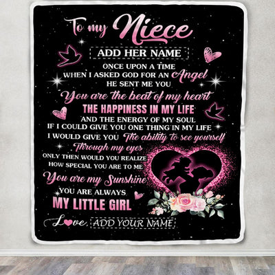 Personalized To My Niece From Aunt Auntie Blanket Once Upon A Time Birthday Graduation Gifts For Niece Gifts Christmas Customized Fleece Throw Blanket | teecentury