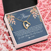 Forever Love Necklace 18K Yellow Gold Finish | Personalized To My Niece From Aunt Auntie You Will Always Be My Baby Girl Niece Jewelry Birthday Graduation Christmas Customized Gift Box Message Card | teecentury