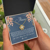 Love Knot Necklace 18K Yellow Gold Finish | Personalized To My Niece From Aunt Auntie You Will Always Be My Baby Girl Niece Jewelry Birthday Graduation Christmas Customized Gift Box Message Card | teecentury