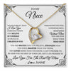 Forever Love Necklace 18K Yellow Gold Finish | 1 | Personalized To My Niece Gift Necklace From Aunt Uncle I Love You Believe In You Niece Birthday Gifts Graduation Christmas Customized Gift Box Message Card | teecentury