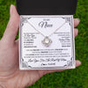 Love Knot Necklace 14K White Gold Finish | 2 | Personalized To My Niece Gift Necklace From Aunt Uncle I Love You Believe In You Niece Birthday Gifts Graduation Christmas Customized Gift Box Message Card | teecentury