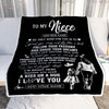 Personalized To My Niece Gifts Blanket From Aunt Auntie My Only Wish For You Niece Birthday Gifts Graduation Christmas Customized Fleece Throw Blanket | teecentury