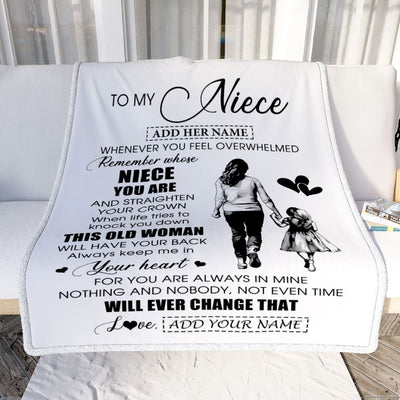 Personalized To My Niece Gifts Blanket From Aunt Auntie Whenever Woman Unique Birthday Gifts For Niece Graduation Christmas Custom Fleece Throw Blanket | teecentury