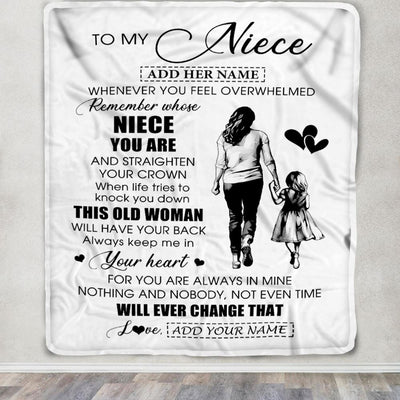Personalized To My Niece Gifts Blanket From Aunt Auntie Whenever Woman Unique Birthday Gifts For Niece Graduation Christmas Custom Fleece Throw Blanket | teecentury