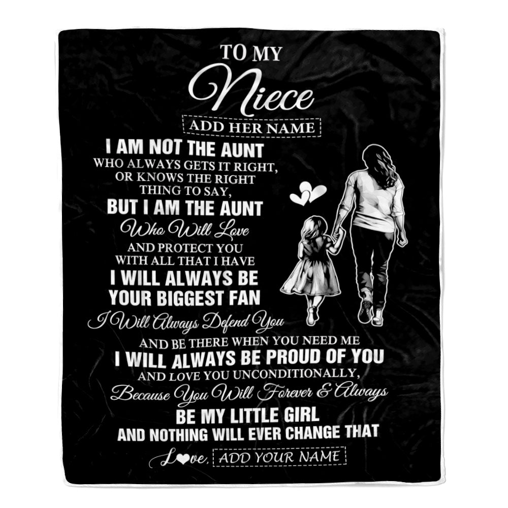 Personalized To My Niece Gifts Blanket From Aunt Biggest Fan Birthday Gifts For Niece From Aunt Auntie Niece Graduation Christmas Custom Fleece Throw Blanket | teecentury