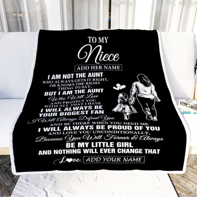 Personalized To My Niece Gifts Blanket From Aunt Biggest Fan Birthday Gifts For Niece From Aunt Auntie Niece Graduation Christmas Custom Fleece Throw Blanket | teecentury