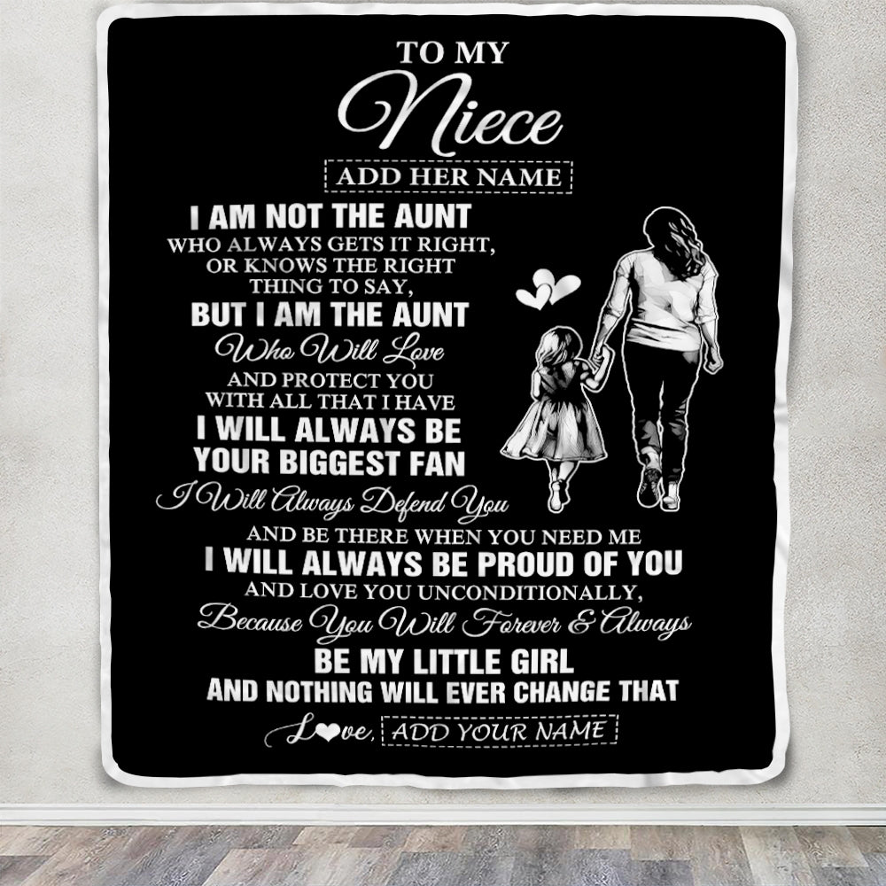 Personalized To My Niece Gifts Blanket From Aunt Biggest Fan Birthday Gifts For Niece From Aunt Auntie Niece Graduation Christmas Custom Fleece Throw Blanket | teecentury