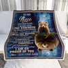 Personalized To My Niece Gifts Blanket From Aunt Uncle Auntie I Wish You The Strength Bear Niece Birthday Gifts Christmas Graduation Custom Fleece Blanket | teecentury