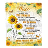 Personalized To My Niece Gifts Blanket From Aunt Uncle Auntie I Wish You The Strength Sunflower Niece Birthday Gifts Christmas Custom Fleece Throw Blanket | teecentury