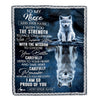 Personalized To My Niece Gifts Blanket From Aunt Uncle Auntie I Wish You The Strength Wolf Niece Birthday Gifts Christmas Graduation Custom Fleece Blanket | teecentury