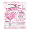 Personalized To My Niece Gifts Blanket From Aunt Uncle Auntie Tree I Love You Always Niece Birthday Gifts Mothers Day Christmas Custom Fleece Throw Blanket | teecentury