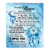 Personalized To My Niece Gifts Blanket From Aunt Uncle Auntie Wherever Your Journey In Life Dream Catcher Niece Birthday Gifts Warm Customized Fleece Throw Blanket | teecentury