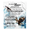 Personalized To My Niece Gifts Blanket From Aunt Uncle Auntie Wherever Your Journey In Life Eagle Niece Birthday Gifts Warm Customized Fleece Throw Blanket | teecentury