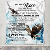 Personalized To My Niece Gifts Blanket From Aunt Uncle Auntie Wherever Your Journey In Life Eagle Niece Birthday Gifts Warm Customized Fleece Throw Blanket | teecentury