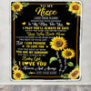 Personalized To My Niece Gifts Blanket From Aunt Uncle Auntie Wherever Your Journey In Life Sunflower Niece Birthday Gifts Warm Customized Fleece Throw Blanket | teecentury
